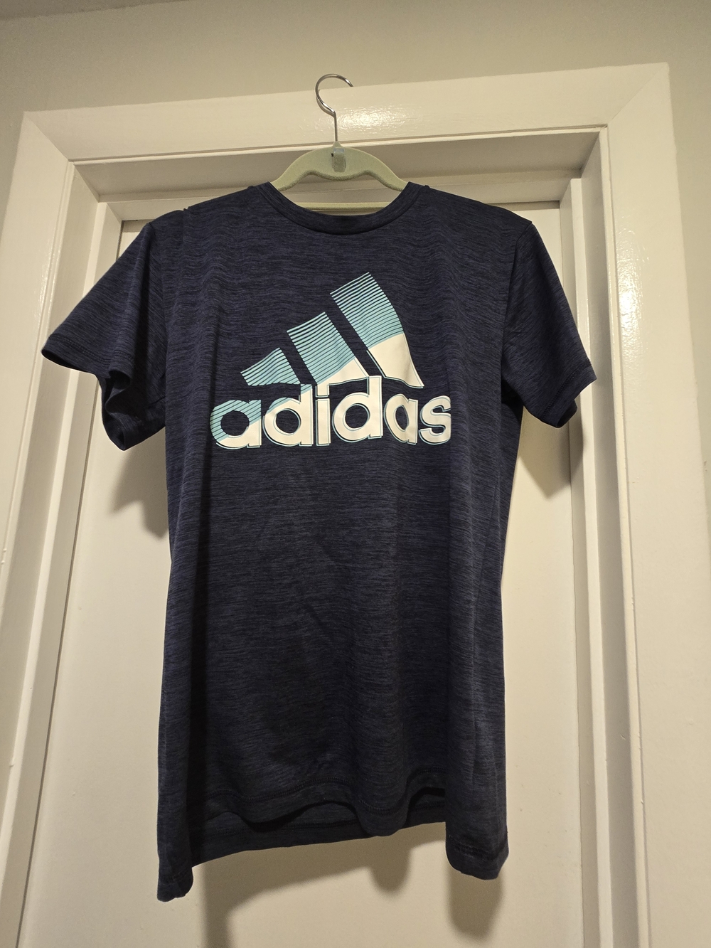 Adidas Heather Black Aeroready Tee with Light Accent